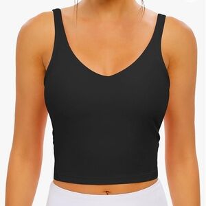 BNWT GYM RAINBOW Padded Sports Bras for Women, Longline Cropped Tank Top